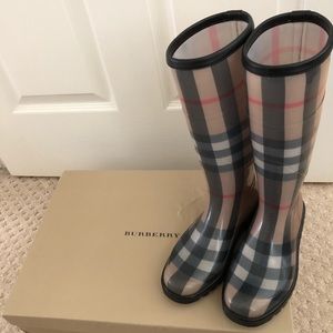 Burberry rain boots